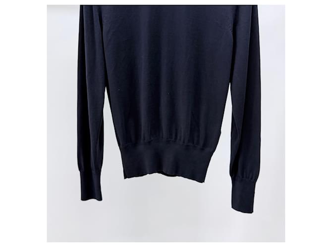 Tom Ford Wollpullover mit Rundhalsausschnitt in Dunkelblau - Ansicht 3