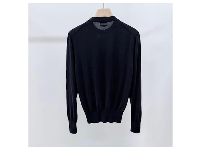 Tom Ford Wollpullover mit Rundhalsausschnitt in Dunkelblau - Ansicht 4