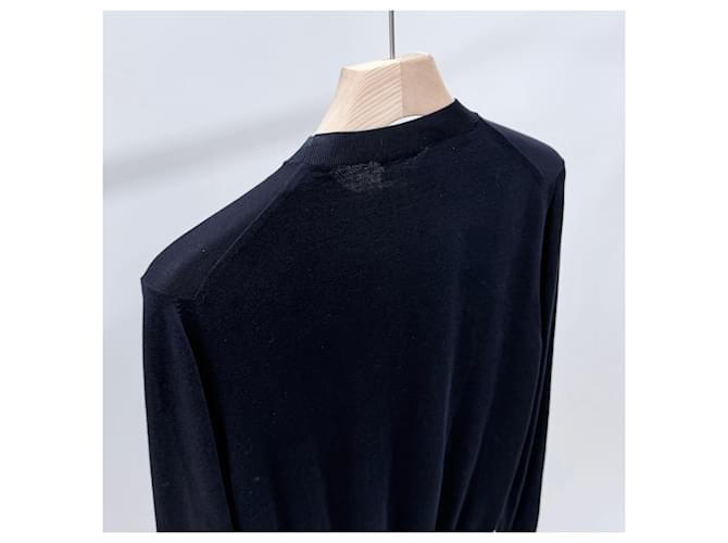 Tom Ford Wollpullover mit Rundhalsausschnitt in Dunkelblau - Ansicht 5