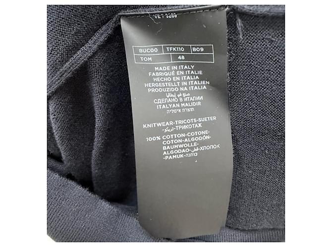 Tom Ford Wollpullover mit Rundhalsausschnitt in Dunkelblau - Ansicht 6