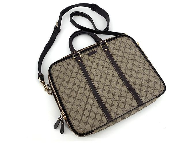 Gucci Valigetta e borsa tote in PVC, borsa a tracolla Marrone - vista 7