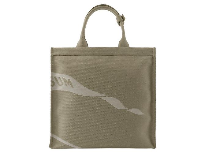 Burberry Borsa Shopper in cotone beige Marrone - vista 3