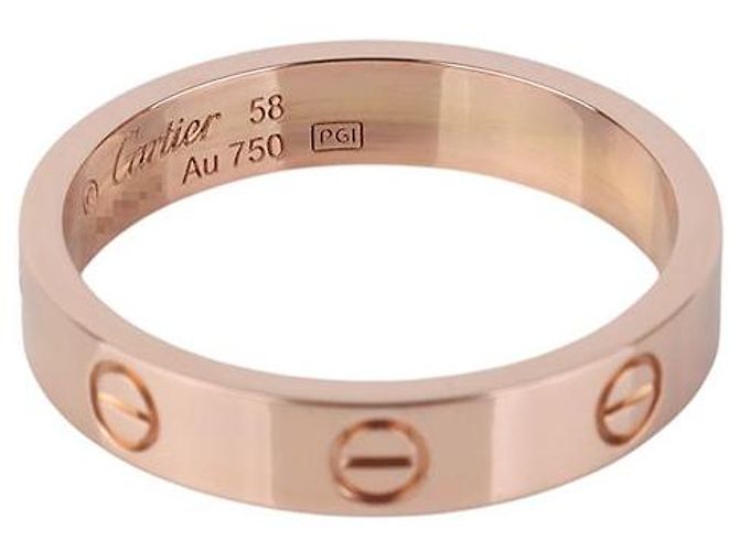 Cartier Anello Mini Love in Oro Rosa e Diamanti - vista 4