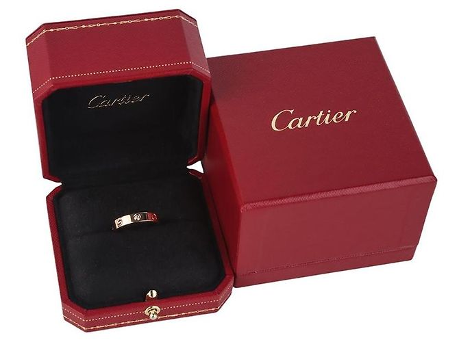 Cartier Anello Mini Love in Oro Rosa e Diamanti - vista 6