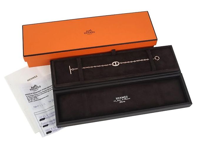 Hermès Bracciale Chandal Diamond SH Rose Gold Blue Stone Rosa - vista 6