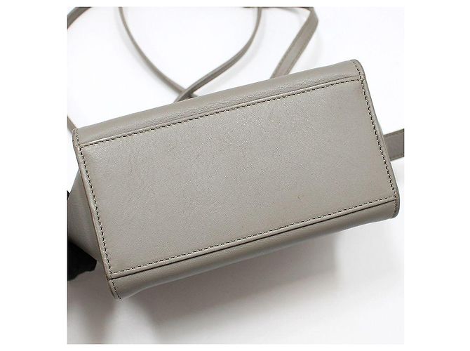 Saint Laurent Mini borsa cabas a tracolla Monogram Toy Marrone - vista 5