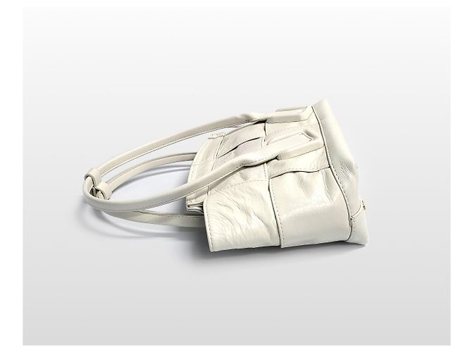 Bottega Veneta Mini borsa a tracolla White Arco Intrecciato Bianco - vista 12