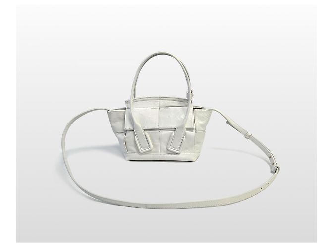 Bottega Veneta Mini borsa a tracolla White Arco Intrecciato Bianco - vista 2