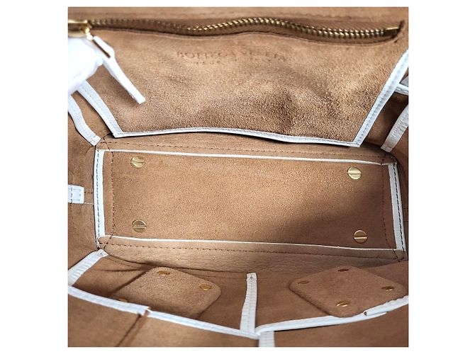 Bottega Veneta Mini borsa a tracolla White Arco Intrecciato Bianco - vista 6