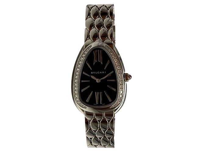 Bulgari Serpenti Seduttori Diamond Steel Uhr Silber - Ansicht 3