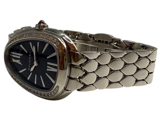 Bulgari Serpenti Seduttori Diamond Steel Uhr Silber - Ansicht 4