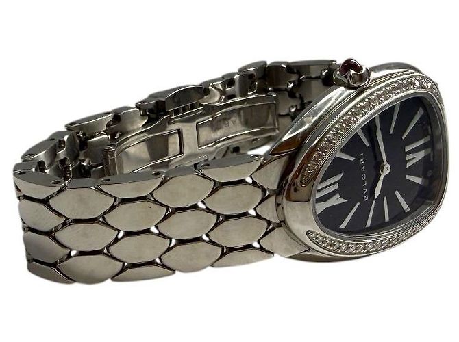 Bulgari Serpenti Seduttori Diamond Steel Uhr Silber - Ansicht 7