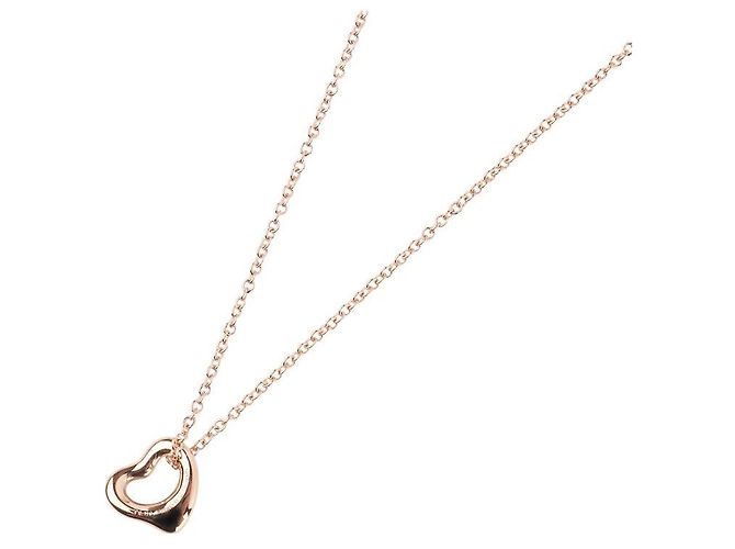 Tiffany & Co Collar Open Heart Elsa Peretti en oro rosa - vista 4