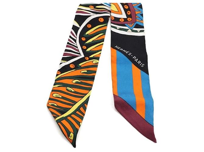 Hermès Seiden-Twilly-Schal Mehrfarben - Ansicht 2