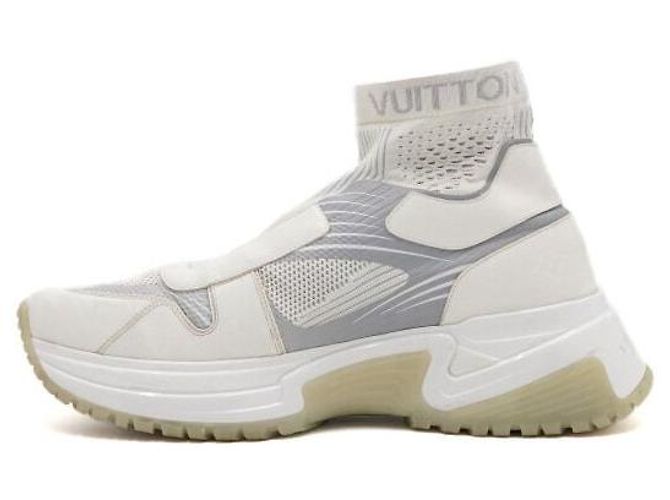 Louis Vuitton Sneakers Runaway Pulse da uomo in tela con monogramma bianco - vista 4