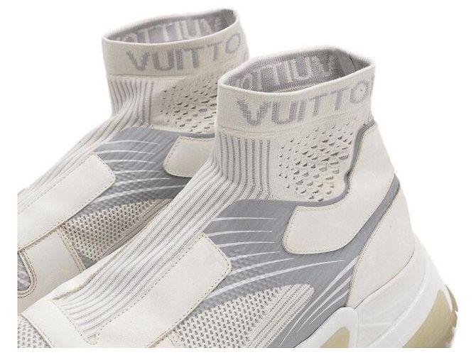 Louis Vuitton Sneakers Runaway Pulse da uomo in tela con monogramma bianco - vista 5