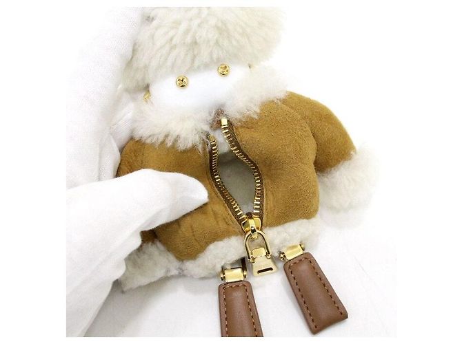 Prada Portachiavi e charm per borsa in shearling Soft Robot Multicolore - vista 6