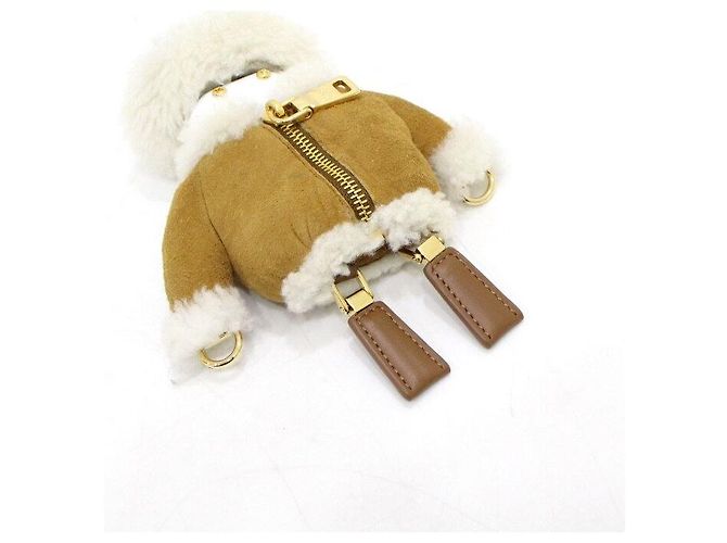 Prada Portachiavi e charm per borsa in shearling Soft Robot Multicolore - vista 8