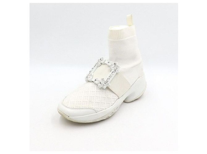 Roger Vivier Zapatillas Runner Square Crystal White para Mujer - vista 2