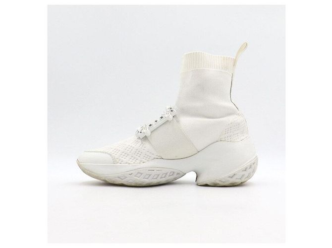 Roger Vivier Zapatillas Runner Square Crystal White para Mujer - vista 4
