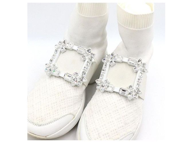 Roger Vivier Zapatillas Runner Square Crystal White para Mujer - vista 5