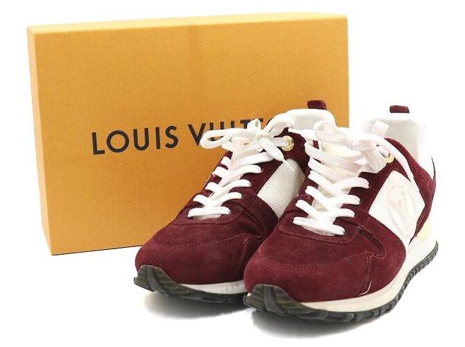 Louis Vuitton Sneakers Runaway Monogram in scamosciato bordeaux da donna Rosso - vista 7