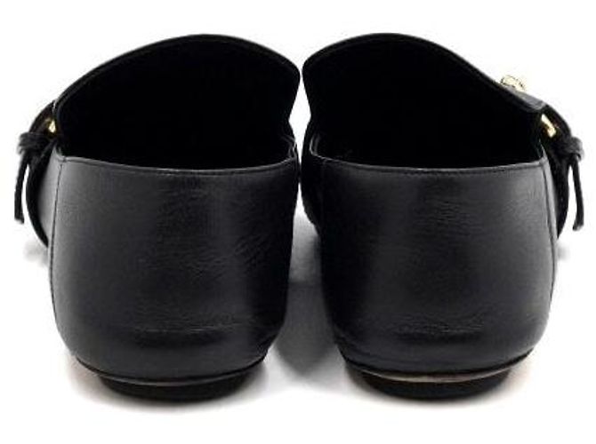 Louis Vuitton Mocassini flat Baya in pelle nera con monogramma da donna Nero - vista 6
