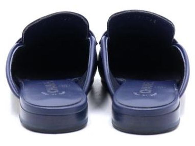 Chanel Mule Blopfer da donna con logo CC di perle - Sandali stagionali Blu - vista 7
