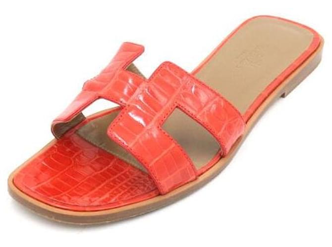 Hermès Ciabatte Oran da donna Rosso - vista 2