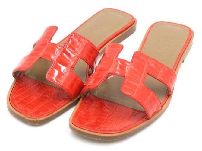 Hermès Ciabatte Oran da donna Rosso - vista 3
