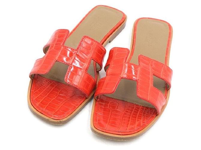 Hermès Ciabatte Oran da donna Rosso - vista 5