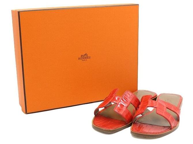 Hermès Ciabatte Oran da donna Rosso - vista 7