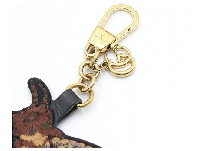 Gucci Portachiavi e charm per borsa con ricamo a forma di ape - vista 3