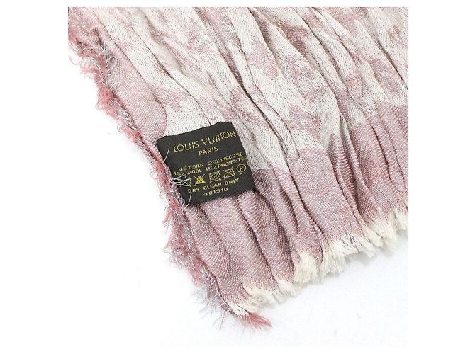 Louis Vuitton Estola y bufanda de mezcla de seda con monograma Blanco - vista 5