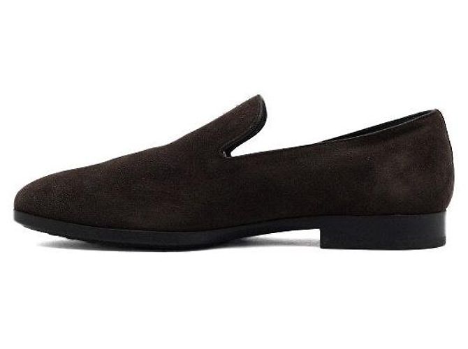 Tod's Mocassini da guida in scamosciato marrone per uomo - vista 4
