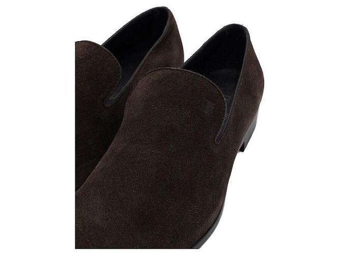 Tod's Mocassini da guida in scamosciato marrone per uomo - vista 5