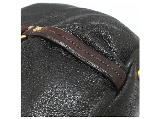 Prada Borsa a tracolla in pelle nera con logo dorato Nero - vista 8