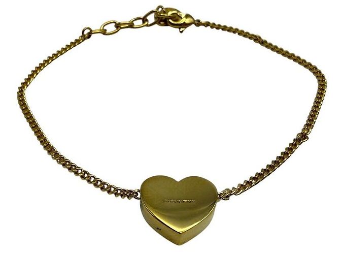 Miu Miu Bracciale in metallo con logo a cuore Rosa - vista 3