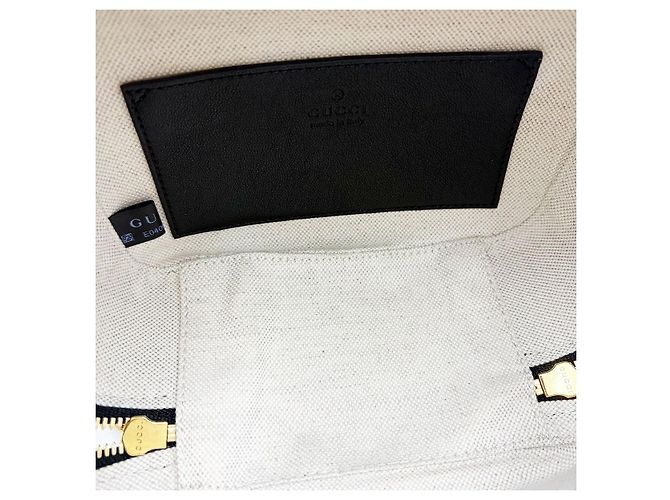 Gucci Sac Blondie à poignée supérieure rond en cuir noir avec anses entrelacées - vue 7