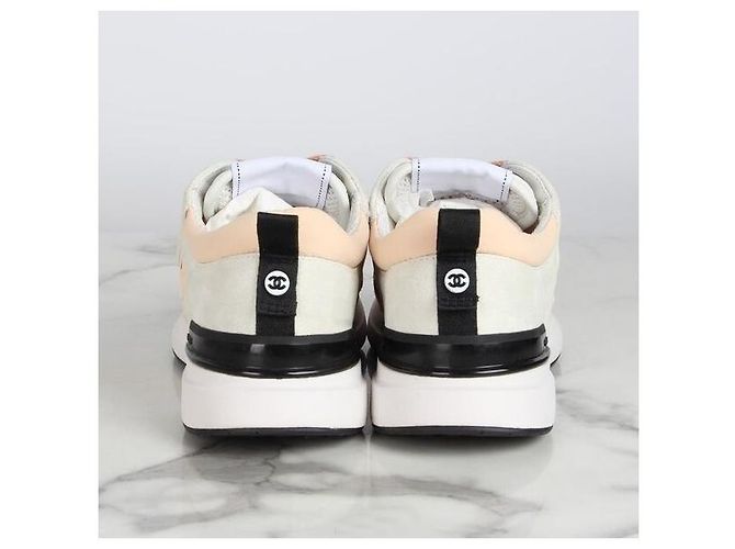 Chanel Sneakers in camoscio stile tennis rosa - vista 6