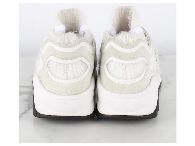 Chanel Strick-Sneaker White Weiß - Ansicht 3