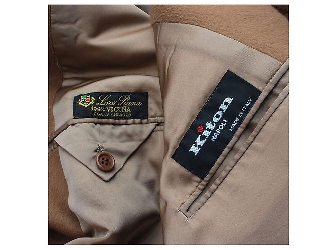 Loro Piana Cappotto lungo da uomo in vigogna Marrone - vista 3