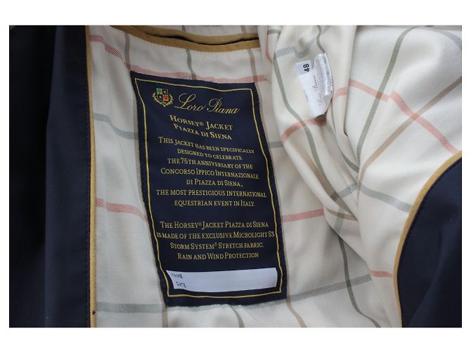 Loro Piana Giacca equestre blu navy da uomo - vista 3
