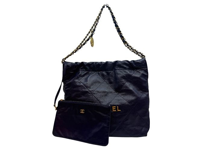 Chanel Piccola borsa a tracolla con catena Navy Blu - vista 8