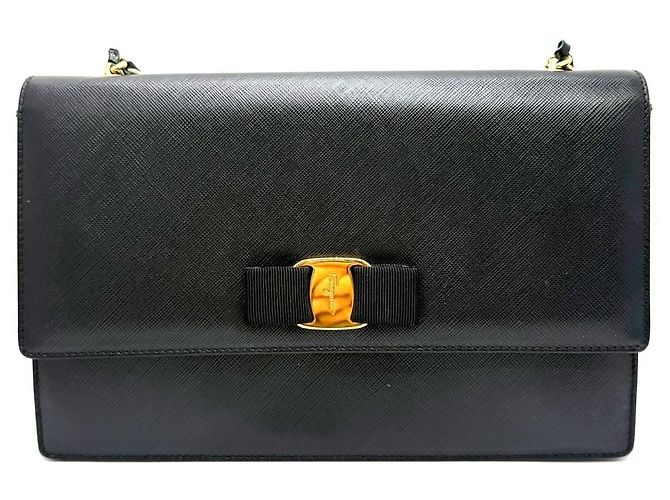 Salvatore Ferragamo Borsa a tracolla Bara Gini Chain Black Nero - vista 4
