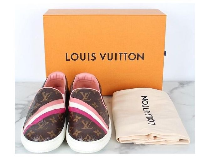 Louis Vuitton Slip-On Monogram Rosa Marrone - vista 2