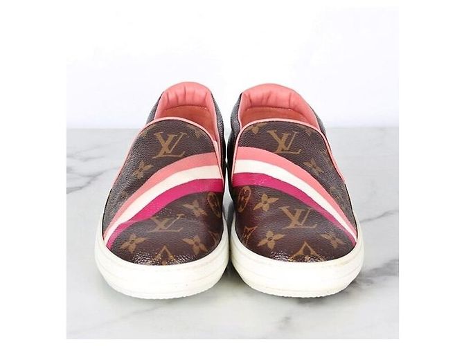 Louis Vuitton Slip-On Monogram Rosa Marrone - vista 3