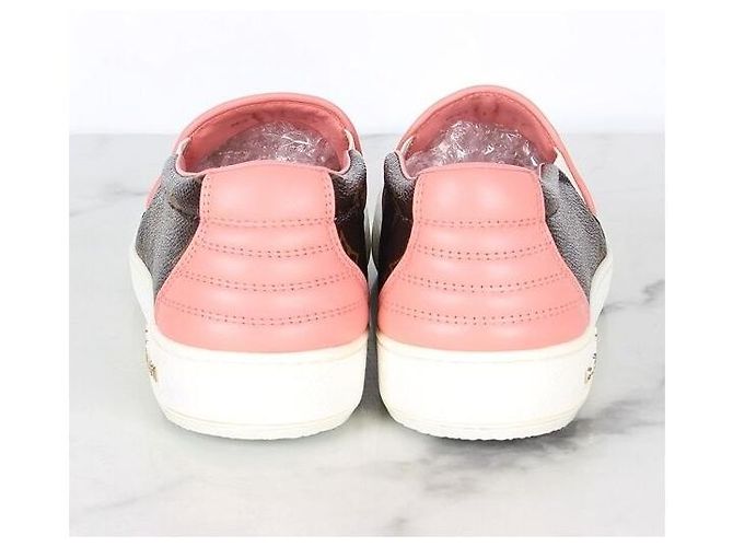 Louis Vuitton Slip-On Monogram Rosa Marrone - vista 4