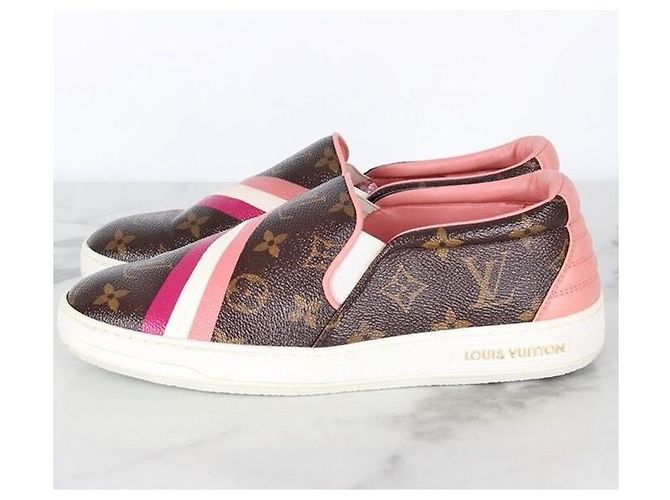 Louis Vuitton Slip-On Monogram Rosa Marrone - vista 5
