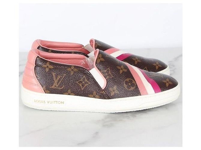Louis Vuitton Slip-On Monogram Rosa Marrone - vista 6